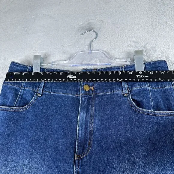Ann Taylor Straight Leg Jeans Womens Size 14 High Waist Medium Wash Blue - Picture 6 of 11